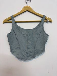 Stylish Grey Corset Tank Top