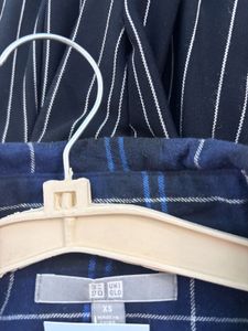 UNIQLO Blue Plaid Long Sleeve Shirt