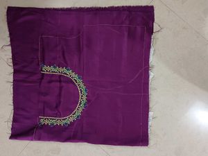 Embroidered Silk Blouse Piece