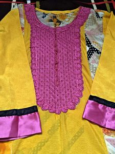 Long Kurti Set🖤💛
