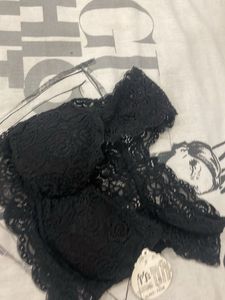 Elegant Black Lace Bralette