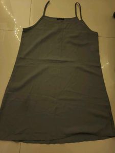 Gray Sleeveless Mini Dress