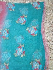 Pink Floral Kameez and Salwar set