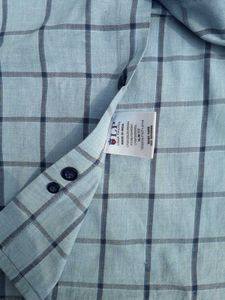 Louis Philipe Classic Blue Checkered