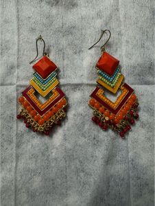 Bohemian Layered Drop Earrings