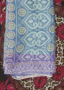 Boho Geometric Print Saree