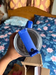 Blue Insulated Tumbler with Handle