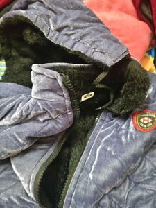Vintage Style Blue  fleece Jacket for 6-8 years