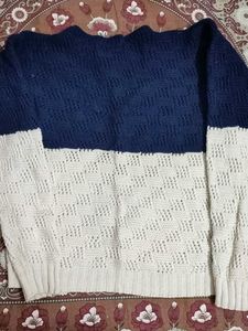 Blue &amp; White Knit Sweater
