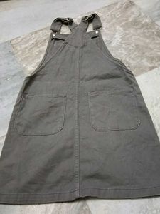 H&amp;M Grey Overall Skirt Dress