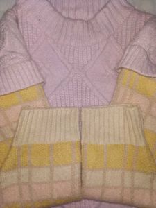 Pastel Lilac Diamond Knit Sweater 💜