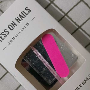 Press On Nails - Bow &amp; Pearl Accents