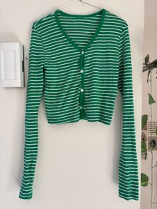 Striped Green Cardigan