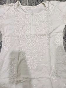White Chikankari Kurta