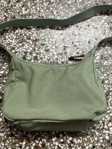 Light Green Canvas Crossbody Bag