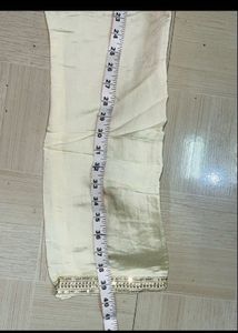 Elegant Cream Silk Kurta Set with Gold Embroidery