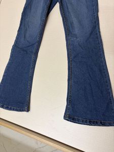 Flared Blue Denim Jeans