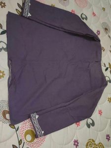 Embroidered Purple Tunic