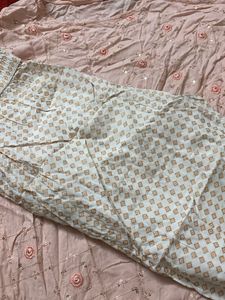 Pink Kurta with Floral Embellishments