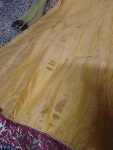 Designer Yellow Blue Anarkali Dress