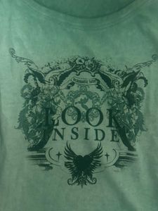 Y2k grunge green top