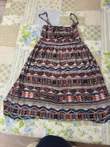 Boho Tribal Print Spaghetti Strap Dress