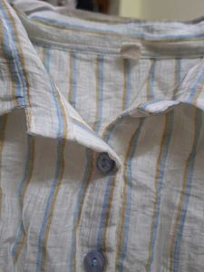 Striped Button-Up Blouse