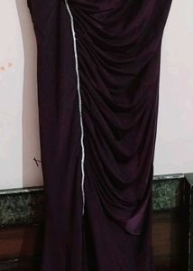 New Cocktail Party Slit Gown With Price Tag