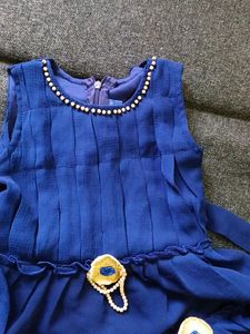 Blue Frock With  Shrug