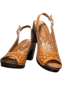 Stylish Cut-Out Platform Slingback Heels
