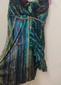 Stylish feather Strappy  Dress
