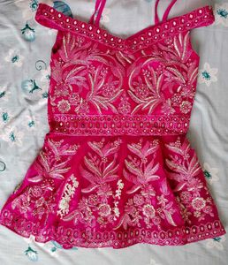 Hot Rani Pink Bridal Lehenga