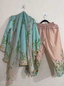 Pakistani Floral Kurta Set with Dupatta