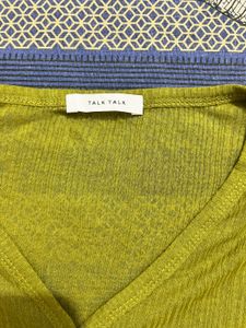 Olive Green Ribbed Button-Up Top