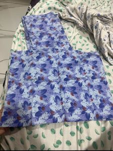 Purple Floral Print  single bedsheet( totally new)