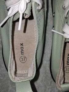 Mint Green Lace-Up Sneakers