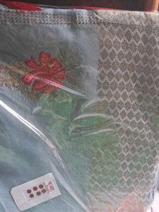 Beautiful silver greyEmbroidered Saree💃💃