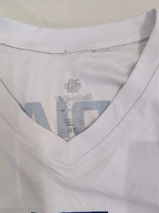 Men's White &amp; Blue volleyball jersey