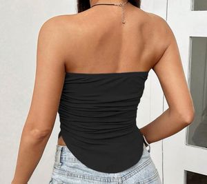 Black Ruched tube top