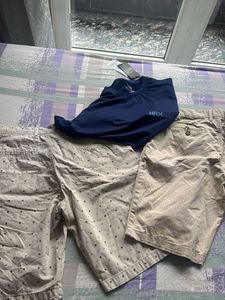US POLO shorsts ,  LP SHORTS , HRX BLUE NEW TSHIRT
