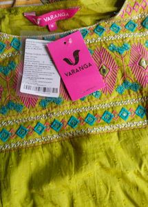 Vibrant Green Embroidered Kurta