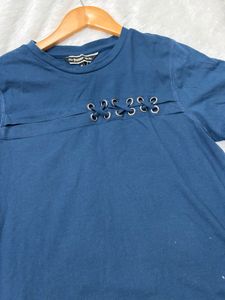 Blue Graphic Print T-Shirt