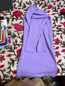 Lavender Puff Sleeve Bodycon Dress