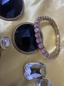 combo of Sparkling Hair Pins, earrings and bracele