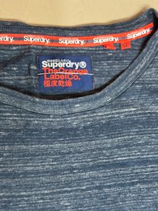 Superdry Men's Blue Marl Long Sleeve T-Shirt