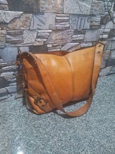 Tan Leather Hobo Bag