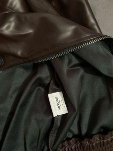 Faux Leather Cropped Jacket