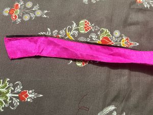 plain pink saree /lahengas lace