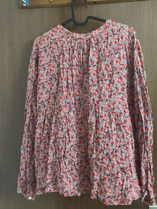 Floral Print Tassel Blouse