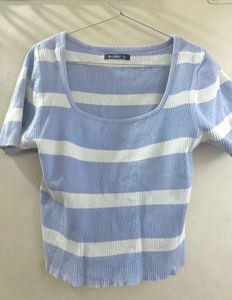 Striped Ribbed Knit Top